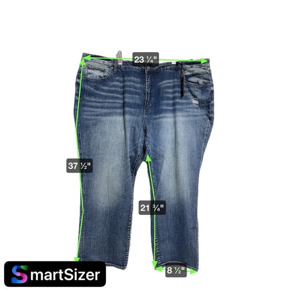 Kut From The Cloth Women's Jeans 24W Blue Reese Ankle Straight Leg High Rise - Picture 12 of 12